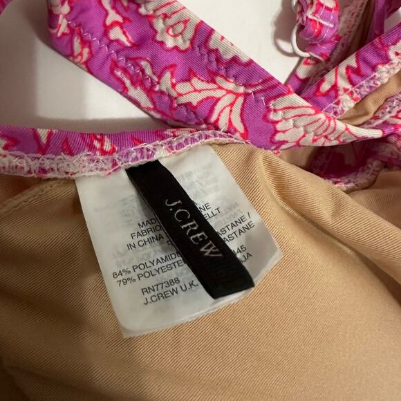 J.crew Natural Ruffle Wrap Bikini In Sz Blockprints Floral S/L - Picture 3 of 7